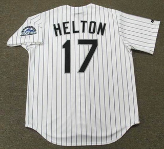 TODD HELTON Colorado Rockies 2001 Majestic Throwback Home Baseball Jersey