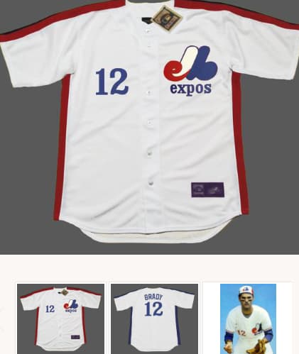 TOM BRADY Montreal Expos 1990's Majestic Throwback Baseball Jersey