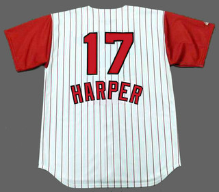 TOMMY HARPER Cincinnati Reds 1960's Majestic Throwback Home Baseball Jersey