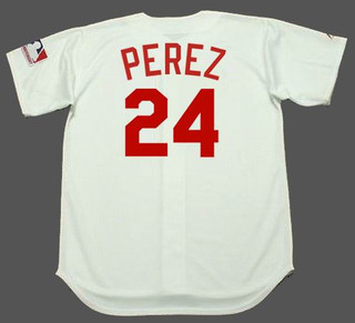 TONY PEREZ Cincinnati Reds 1969 Majestic Cooperstown Home Baseball Jersey