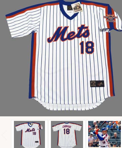 TRAVIS d'ARNAUD New York Mets 1986 Majestic Throwback Home Baseball Jersey