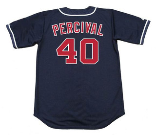 TROY PERCIVAL California Angels 1995 Majestic Throwback Alternate Baseball Jersey