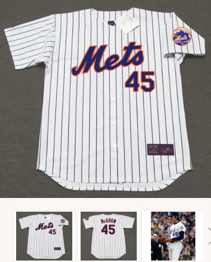 TUG McGRAW New York Mets 1969 Home Majestic Baseball Throwback Jersey