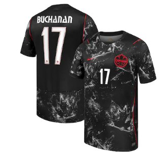 Tajon Buchanan Canada Soccer Nike 2026 Away Stadium Replica Jersey - Black