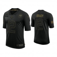 Tampa Bay Buccaneers #12 Tom Brady Black 2020 Salute to Service Limited Jersey