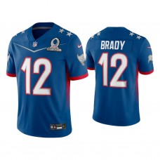 Tampa Bay Buccaneers #12 Tom Brady Royal Game 2022 NFC Pro Bowl Jersey