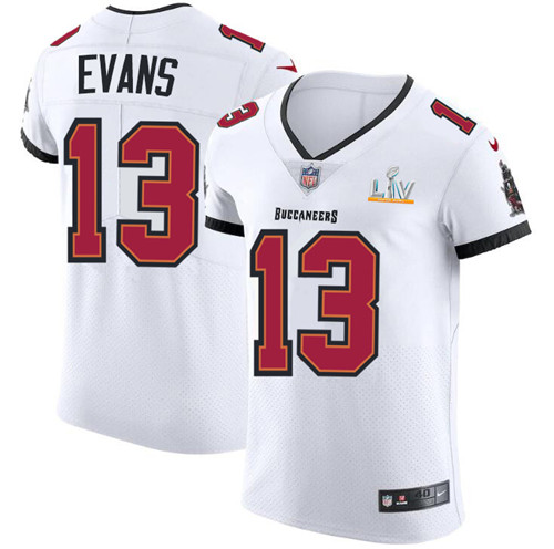 Tampa Bay Buccaneers #13 Mike Evans Men's Super Bowl LV Bound Nike White Vapor Elite Jersey