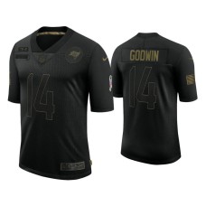 Tampa Bay Buccaneers #14 Chris Godwin Black 2020 Salute to Service Limited Jersey