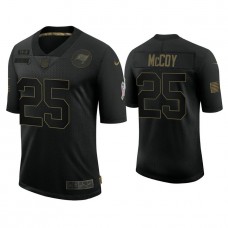 Tampa Bay Buccaneers #25 LeSean McCoy Black 2020 Salute to Service Limited Jersey