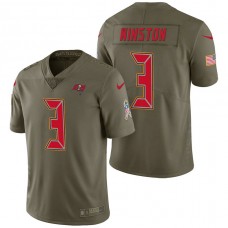 Tampa Bay Buccaneers #3 Jameis Winston Olive 2017 Salute to Service Limited Jersey