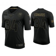 Tampa Bay Buccaneers #34 Mike Edwards Black 2020 Salute to Service Limited Jersey