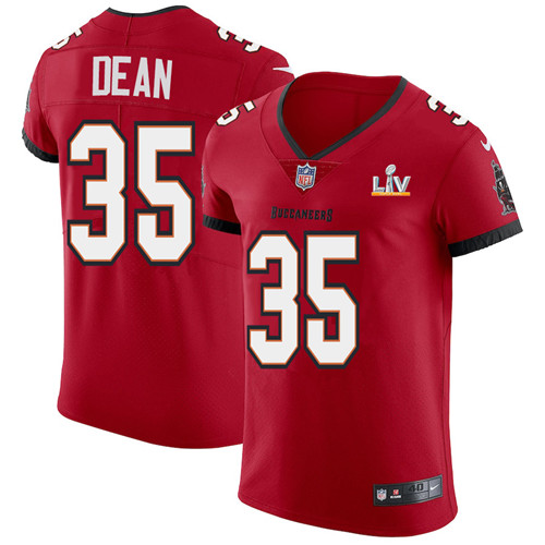 Tampa Bay Buccaneers #35 Jamel Dean Men's Super Bowl LV Bound Nike Red Vapor Elite Jersey