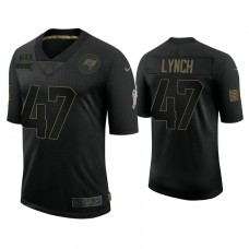 Tampa Bay Buccaneers #47 John Lynch Black 2020 Salute to Service Limited Jersey