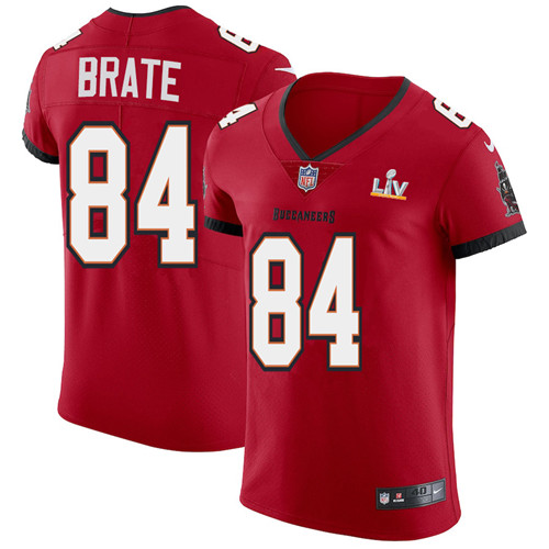 Tampa Bay Buccaneers #84 Cameron Brate Men's Super Bowl LV Bound Nike Red Vapor Elite Jersey