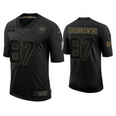 Tampa Bay Buccaneers #87 Rob Gronkowski Black 2020 Salute to Service Limited Jersey
