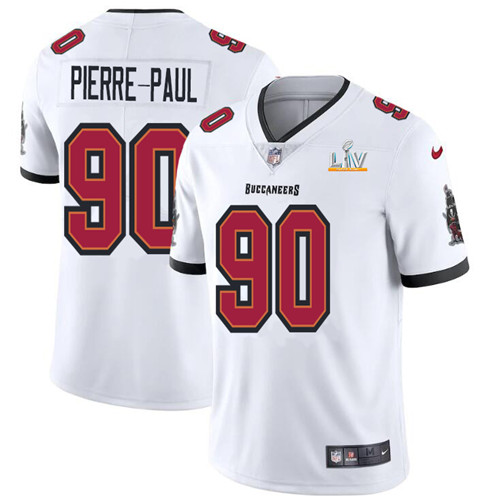 Tampa Bay Buccaneers #90 Jason Pierre-Paul Youth Super Bowl LV Bound Nike White Vapor Limited Jersey