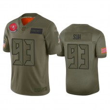 Tampa Bay Buccaneers #93 Ndamukong Suh Camo 2019 Salute to Service Limited Jersey