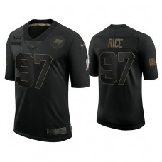 Tampa Bay Buccaneers #97 Simeon Rice Black 2020 Salute to Service Limited Jersey