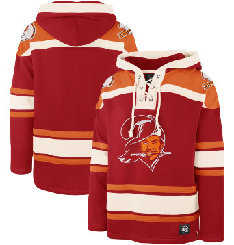 Tampa Bay Buccaneers '47 Throwback Lacer Pullover Hoodie – Red