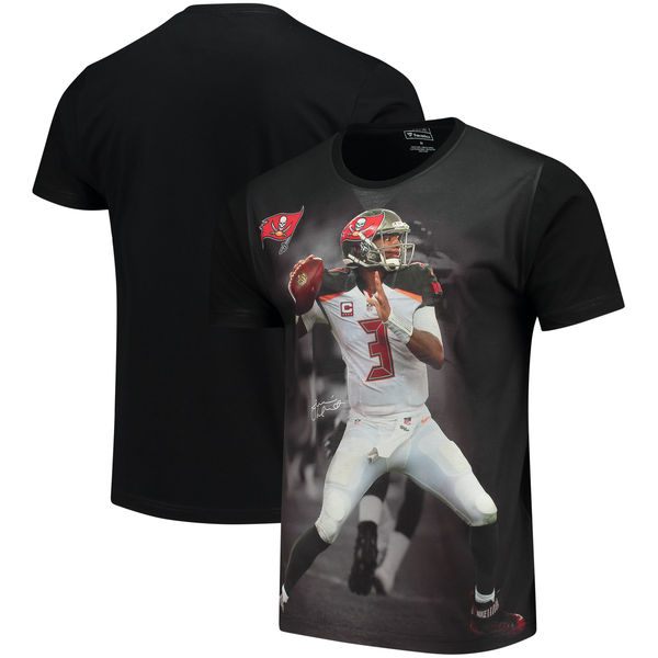 Tampa Bay Buccaneers Jameis Winston NFL Pro Line By Fanatics Branded NFL Player Sublimated Graphic T Shirt Black