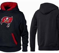 Tampa Bay Buccaneers Logo Pullover Hoodie Black & Red