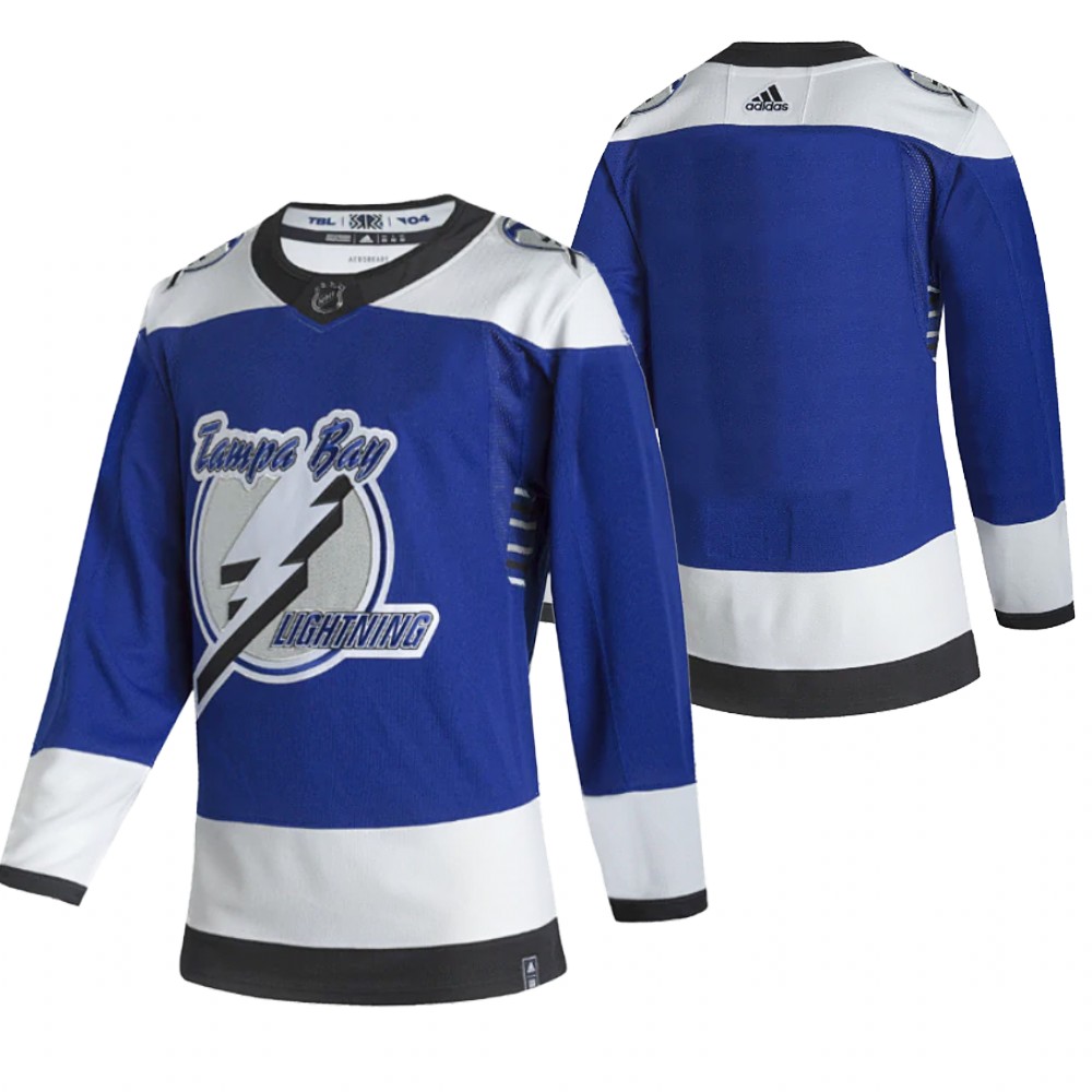 Tampa Bay Lightning 2021 Reverse Retro Blank Blue Jersey Special Edition Authentic