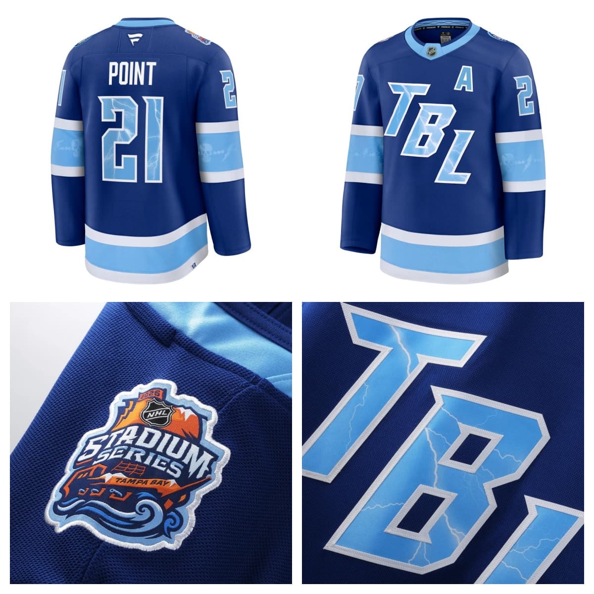 Tampa Bay Lightning 2026 Stadium Series #21 Brayden Point Premium Jersey