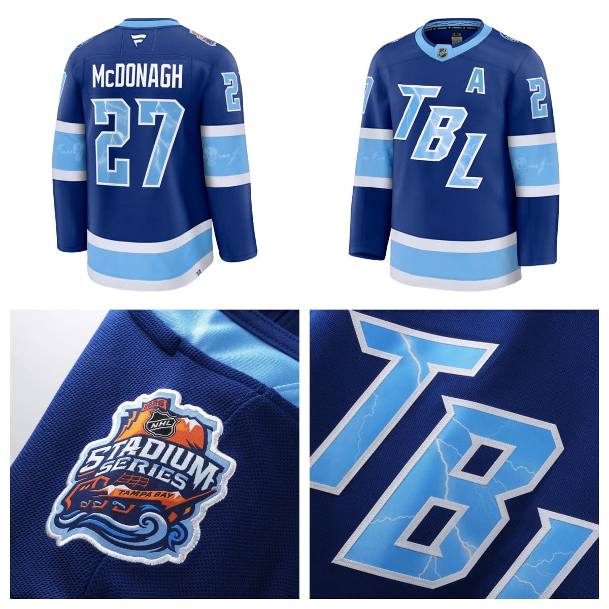Tampa Bay Lightning 2026 Stadium Series #27 Ryan McDonagh Premium Jersey