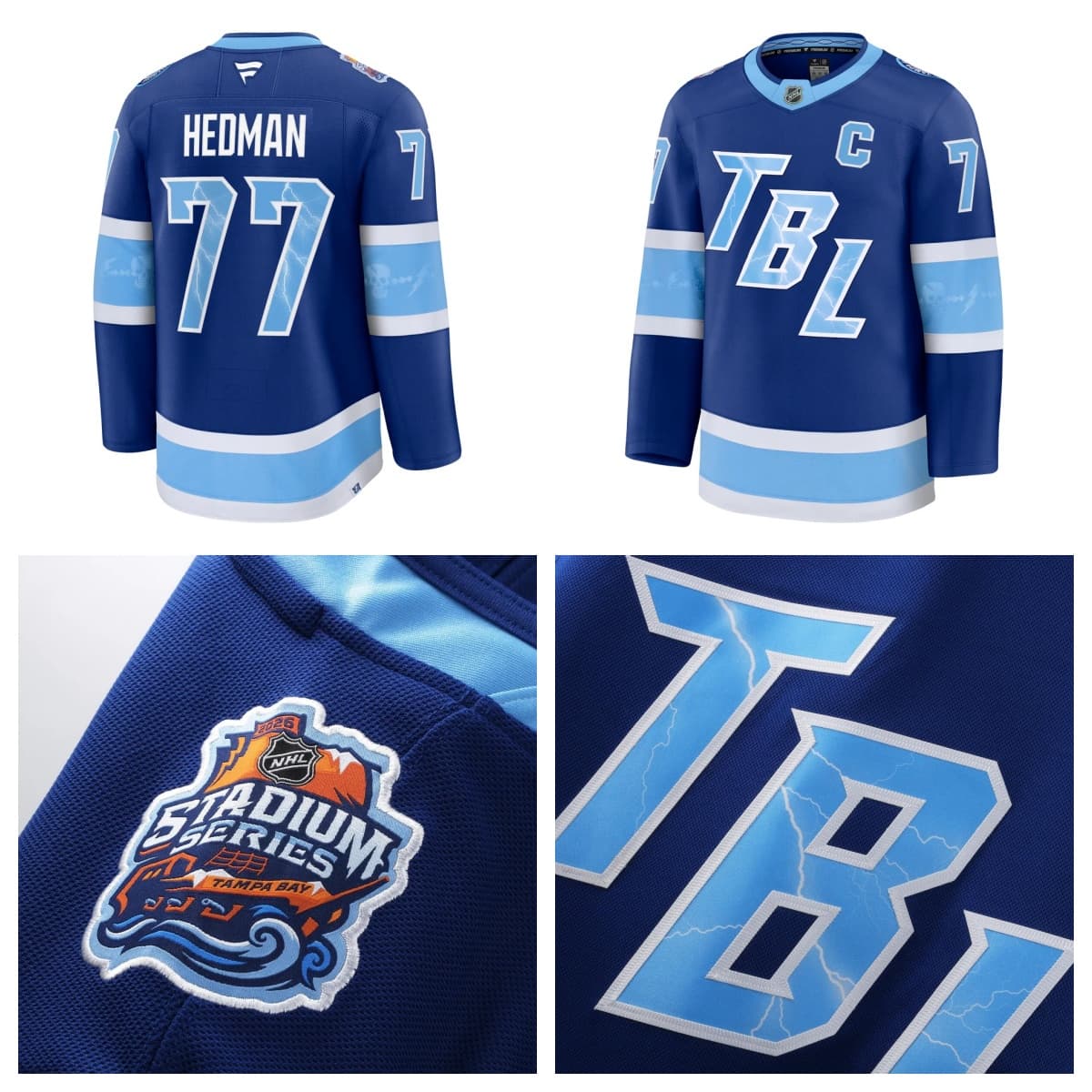 Tampa Bay Lightning 2026 Stadium Series #77 Victor Hedman Premium  Jersey