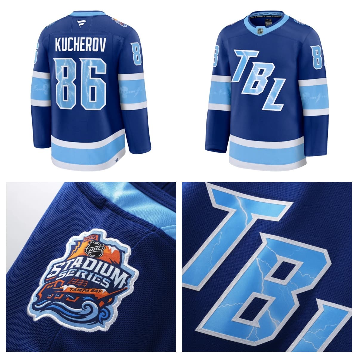 Tampa Bay Lightning 2026 Stadium Series #86 Nikita Kucherov Premium  Jersey