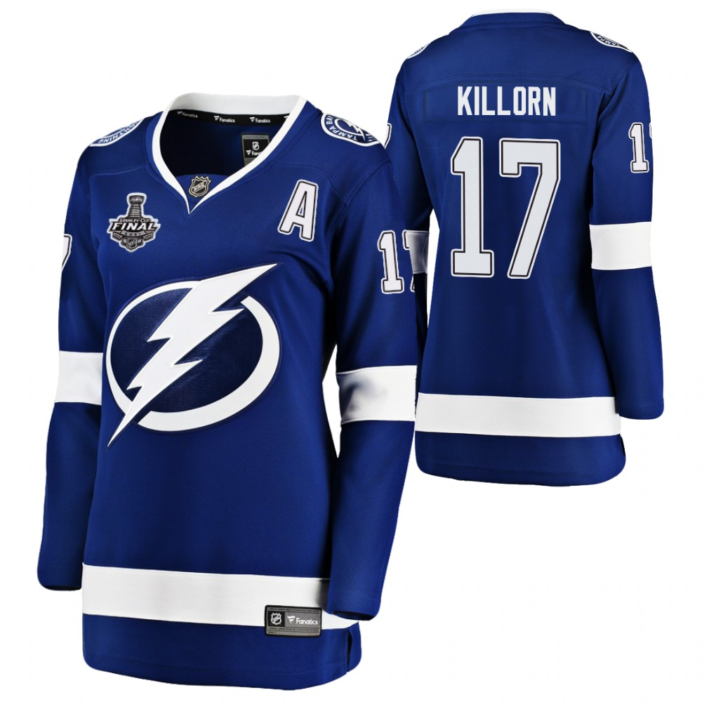 Tampa Bay Lightning Alex Killorn Women Blue 2021 Stanley Cup Final Jersey