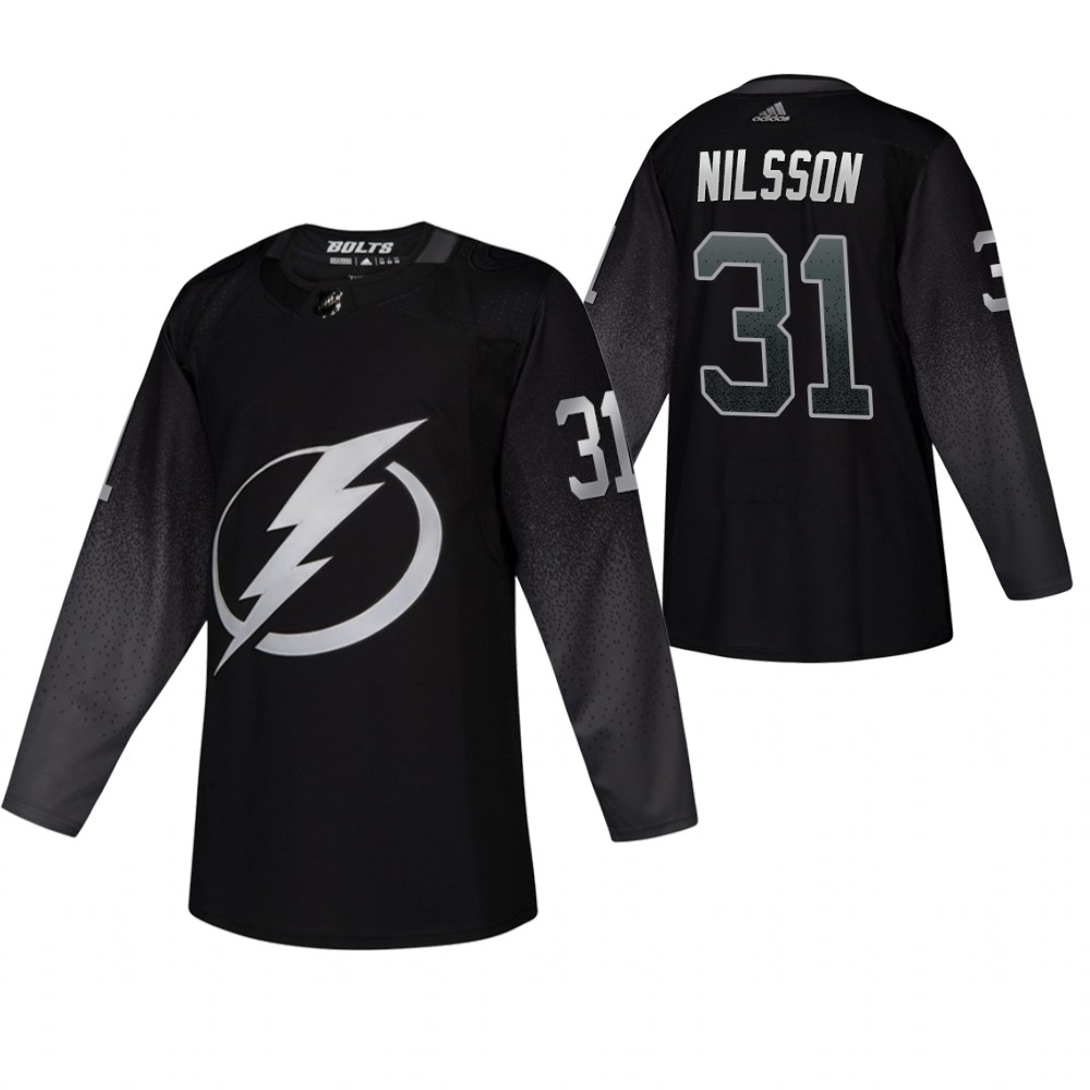 Tampa Bay Lightning Anders Nilsson Black 2020-21 Alternate Authentic Jersey