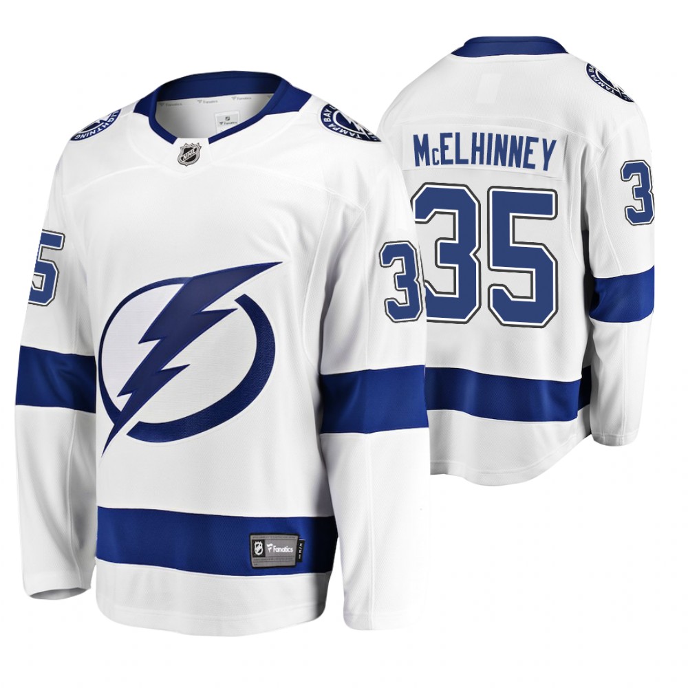Tampa Bay Lightning Curtis McElhinney Men's Away Breakaway Player Fanatics Branded Jersey