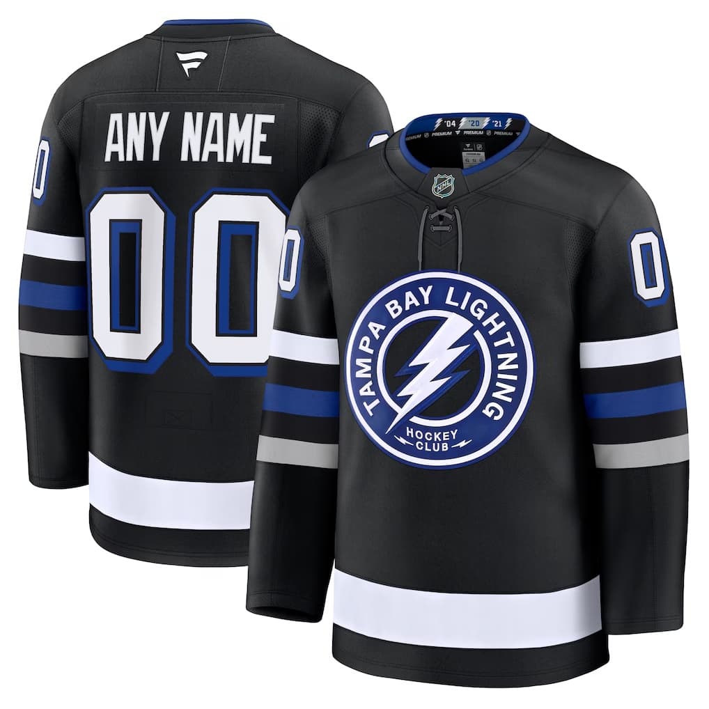 Tampa Bay Lightning Fanatics Alternate Premium Custom  Jersey - Black