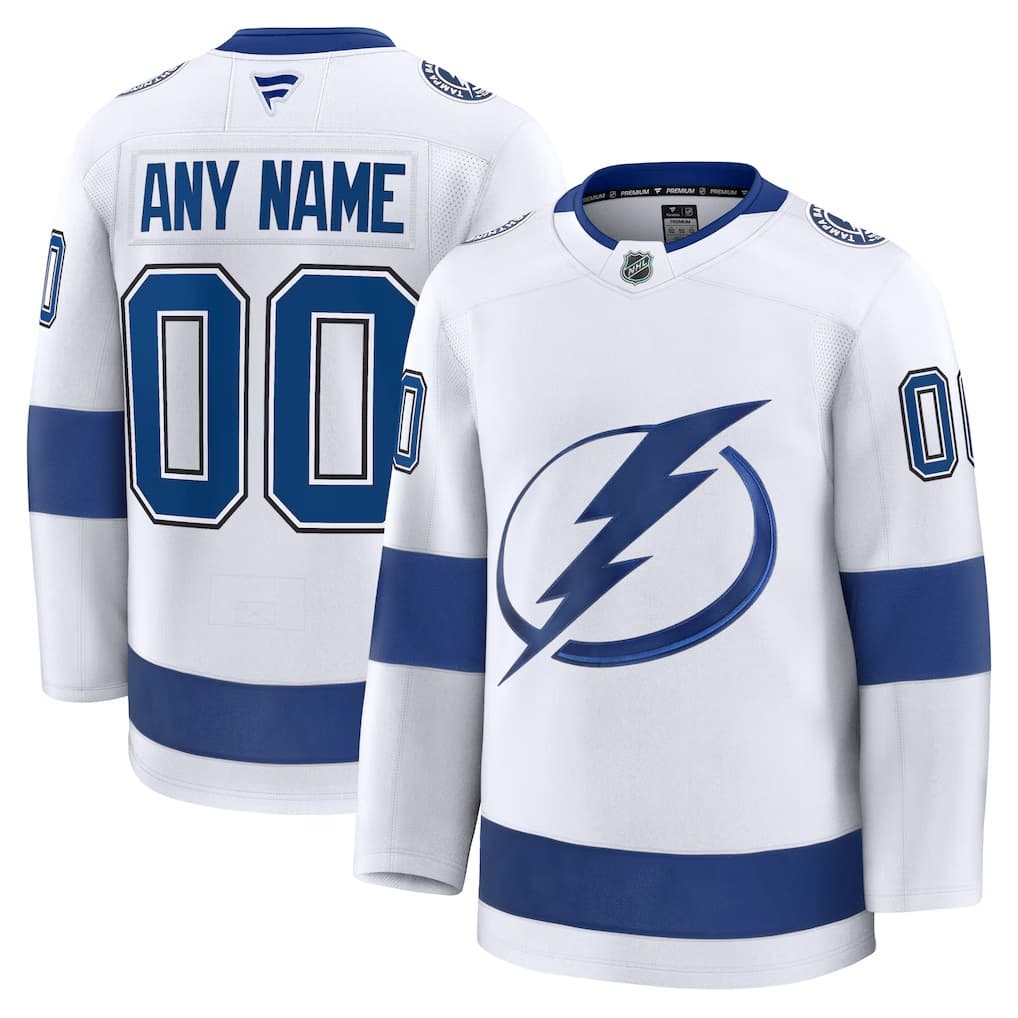 Tampa Bay Lightning Fanatics Away Premium Custom Jersey - White