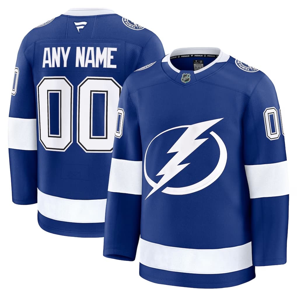 Tampa Bay Lightning Fanatics Home Premium Custom Jersey - Blue