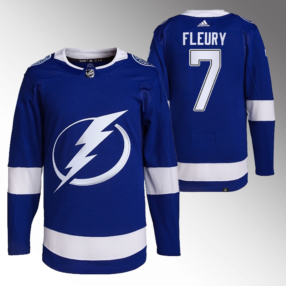 Tampa Bay Lightning Haydn Fleury Blue Primegreen Authentic Home Jersey