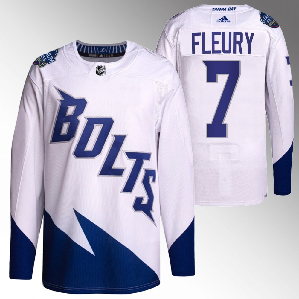 Tampa Bay Lightning Haydn Fleury White 2022 Stadium Series Primegreen Authentic Jersey