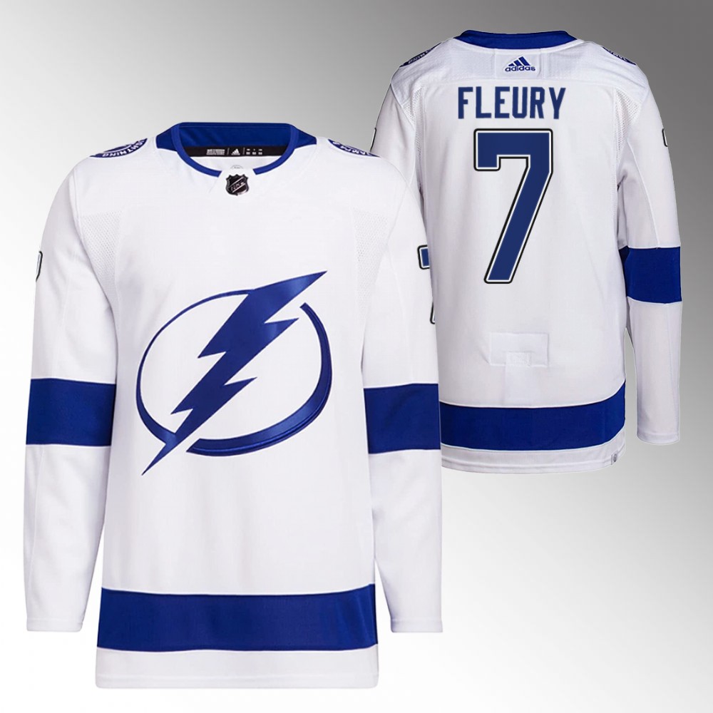 Tampa Bay Lightning Haydn Fleury White Primegreen Authentic Away Jersey