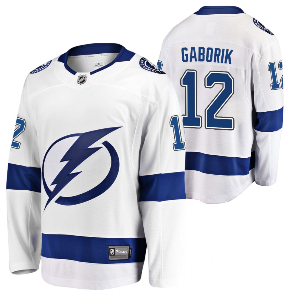 Tampa Bay Lightning Marian Gaborik White 2020-21 Away Breakaway Player Jersey