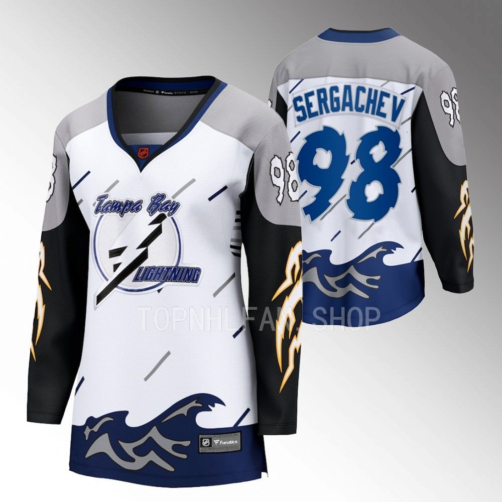 Tampa Bay Lightning Mikhail Sergachev Women White 2022 Special Edition 2.0 Jersey