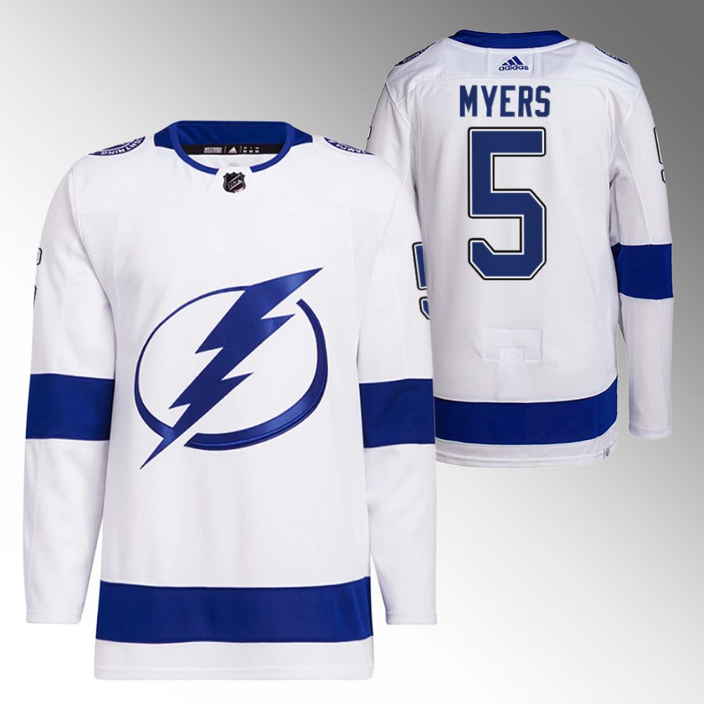 Tampa Bay Lightning Philippe Myers White Primegreen Authentic Away Jersey