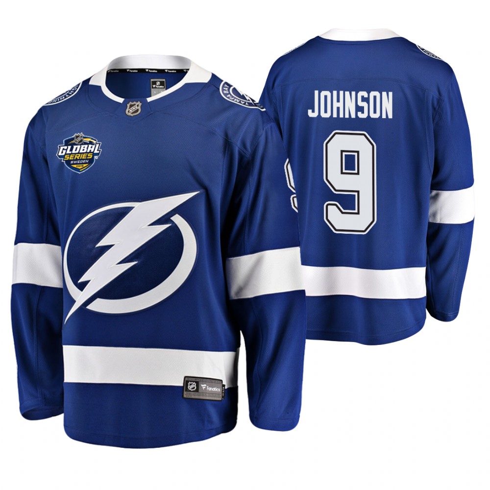 Tampa Bay Lightning Tyler Johnson Blue Fanatics Branded 2019 NHL Global Series Breakaway Player Jersey
