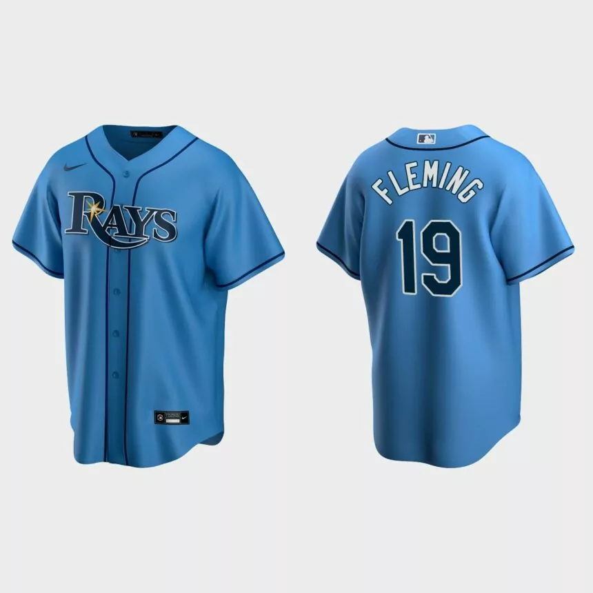 Tampa Bay Rays #19 Josh Fleming Replica Alternate Jersey – Light Blue
