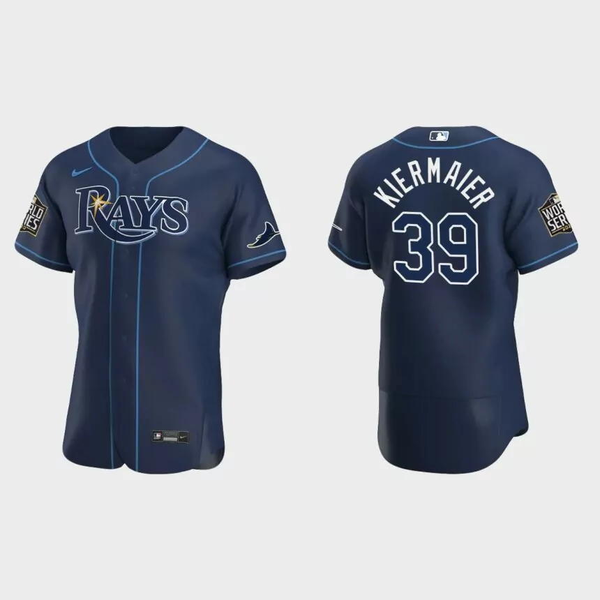 Tampa Bay Rays #39 Kevin Kiermaier 2020 World Series Authentic Alternate Jersey – Navy