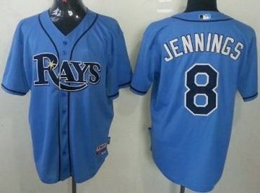 Tampa Bay Rays 8 Desmond Jennings Light Blue MLB Jerseys