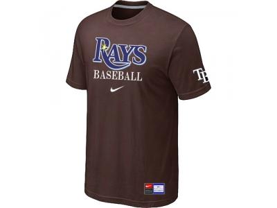 Tampa Bay Rays Brown NEW Short Sleeve Practice T-Shirt