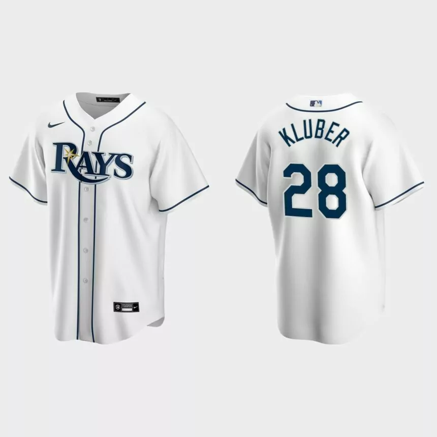 Tampa Bay Rays Corey Kluber Replica Home Jersey – White