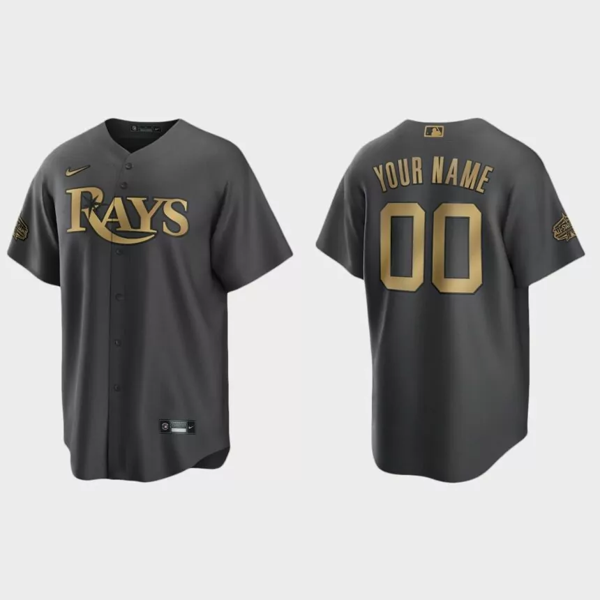 Tampa Bay Rays Custom 2022 MLB All-Star Game Replica Jersey – Charcoal