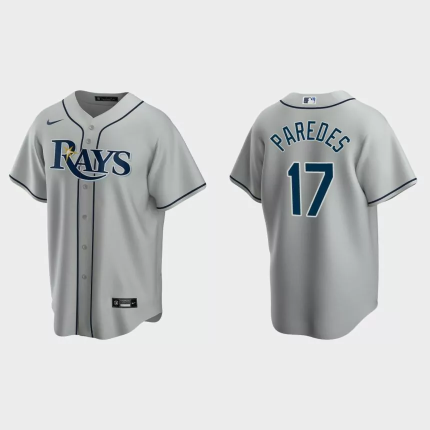 Tampa Bay Rays Isaac Paredes Replica Road Jersey – Gray